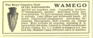 Camp Wamego advertisement