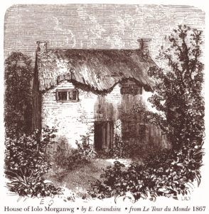 House of Iolo Morganwg - drawn by E. Grandsire - from: Le Tour du Monde (1867)