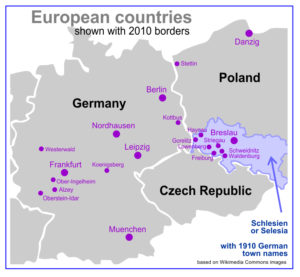 European Countries Shown with 2010 borders