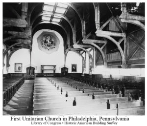 Interior of the First Unitarian Church, 2121 Chestnut Street, Philadelphia, PA
