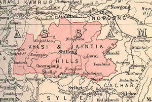 Khasi Hills Map